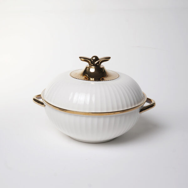 White Glazed Ceramic Soup Pot Wholesale, Unique Custom Serving Pot