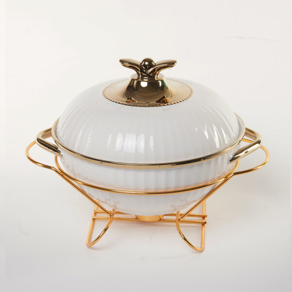 White Glazed Ceramic Soup Pot Wholesale, Unique Custom Serving Pot - Image 2