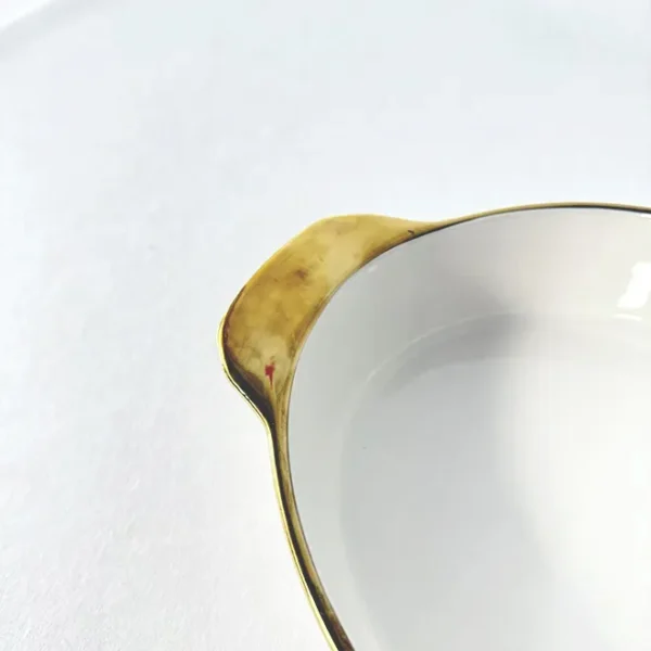 custom-baking-pans-with-handles-gold-traced-oval-ceramic-bakeware-wholesale-4