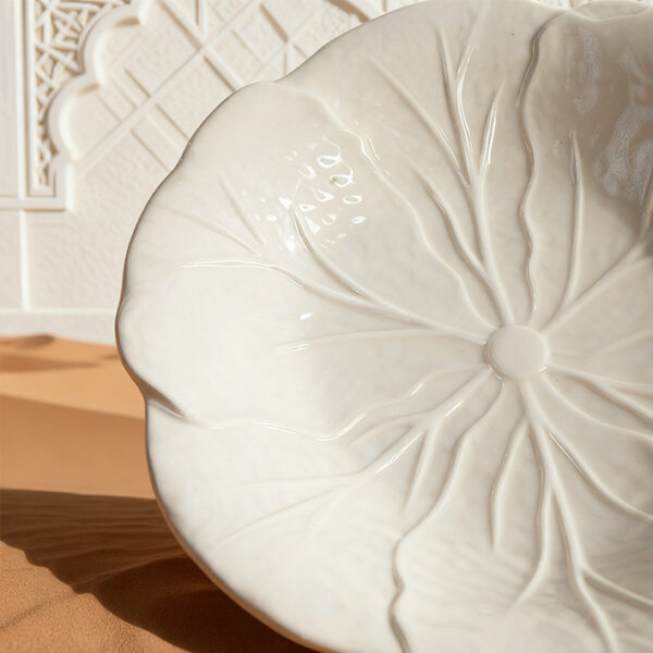 Wholesale Ceramic Plate with Cabbage Series Relief Patterns, Custom Restraunt Dinnerware - Image 3