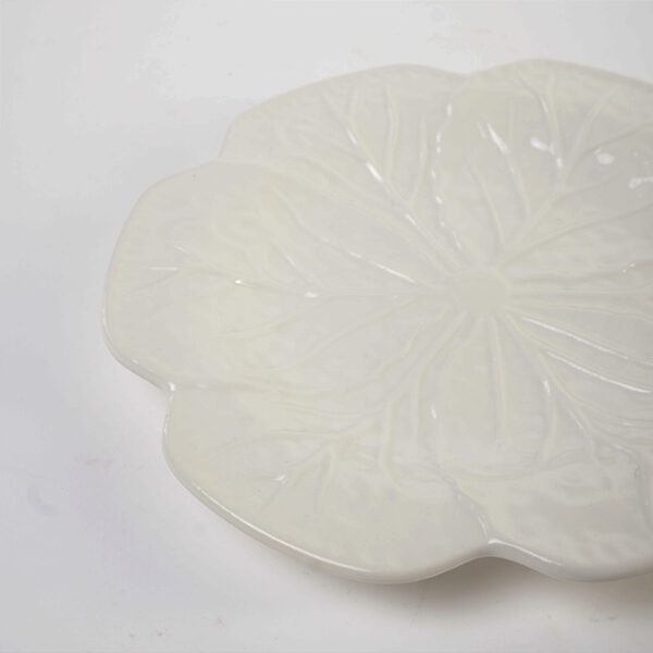 Wholesale Ceramic Plate with Cabbage Series Relief Patterns, Custom Restraunt Dinnerware - Image 2