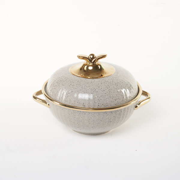 Reddish-gray Ceramic Soup Pot Wholesale, Unique Custom Serving Pot