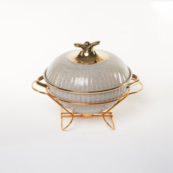Reddish-gray Ceramic Soup Pot Wholesale, Unique Custom Serving Pot - Image 6